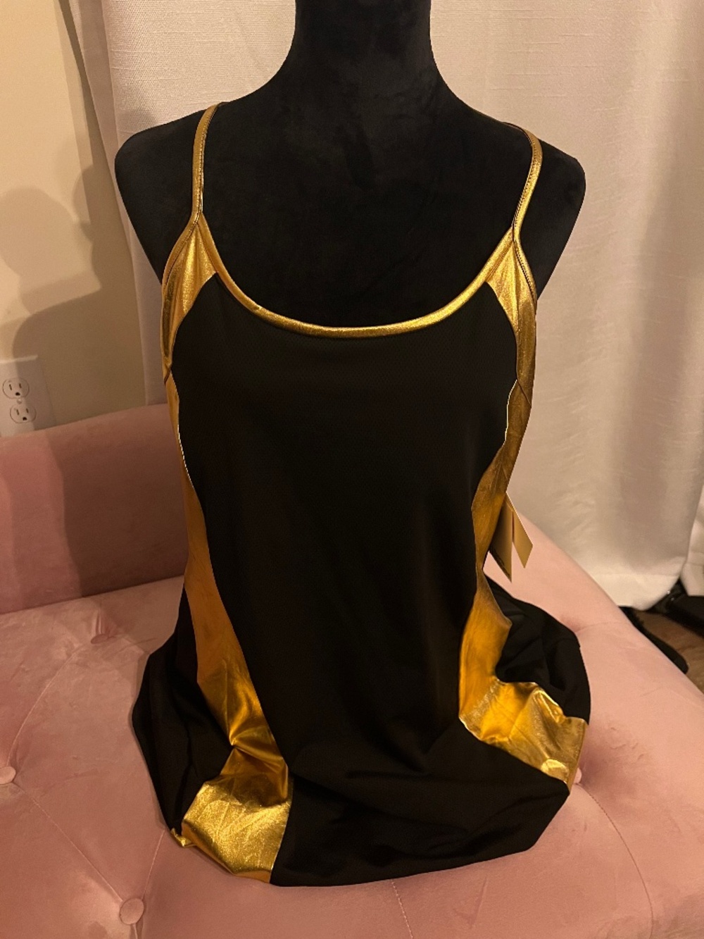 Sports Illustrated BLACK GOLD Tennis DRESS~NWT Mini Short Stretch